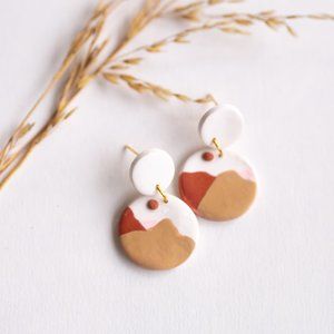 Handmade clay earrings